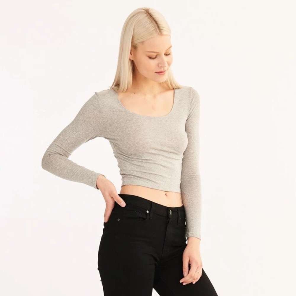 Groceries Apparel Lola Longsleeve Crop Top XS